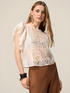 Blouse with lace inserts image number 0