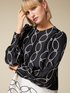 Blusa in twill fantasia image number 2