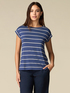 Striped T-shirt with applications image number 0