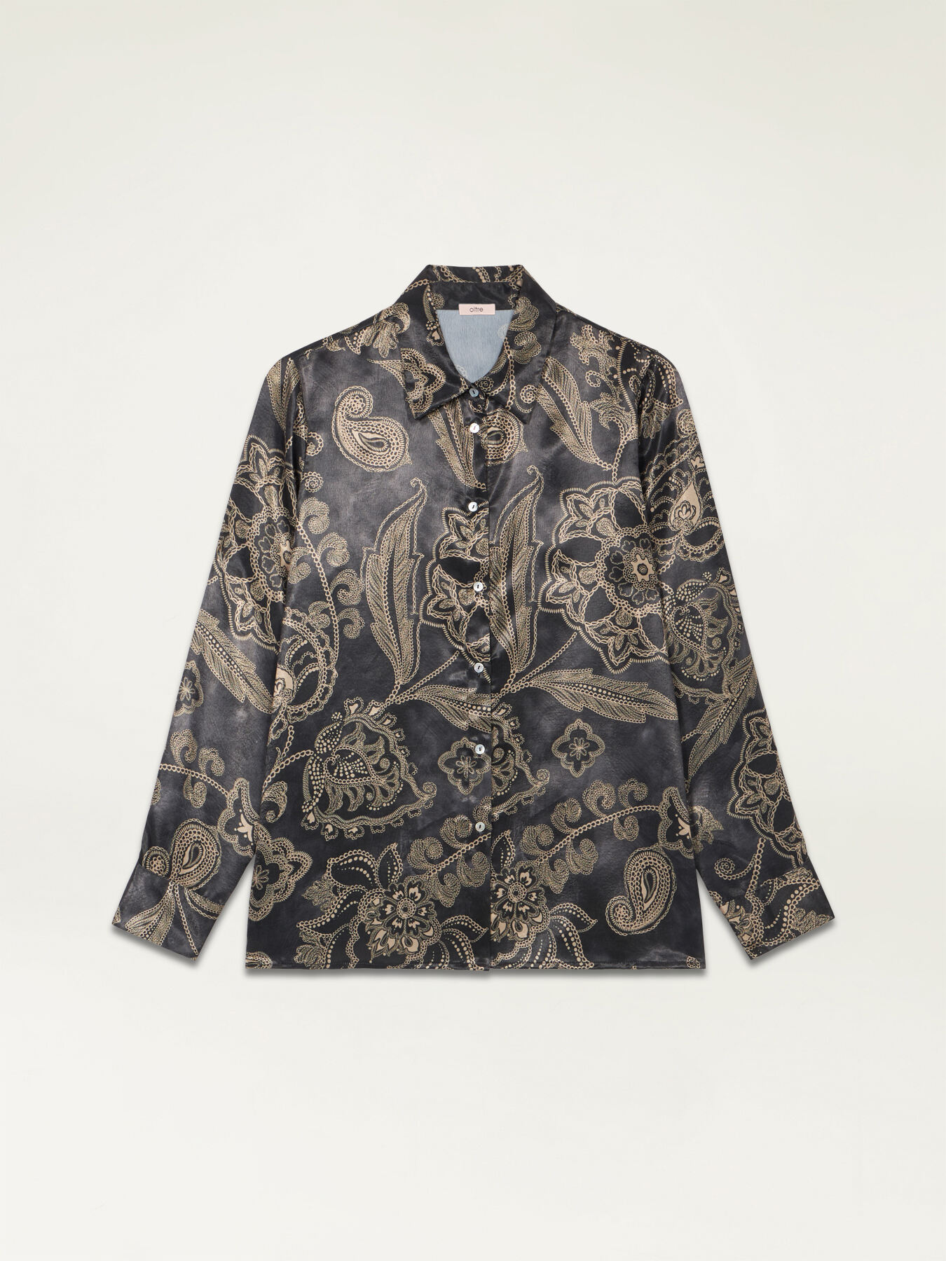 Patterned satin shirt image number 3