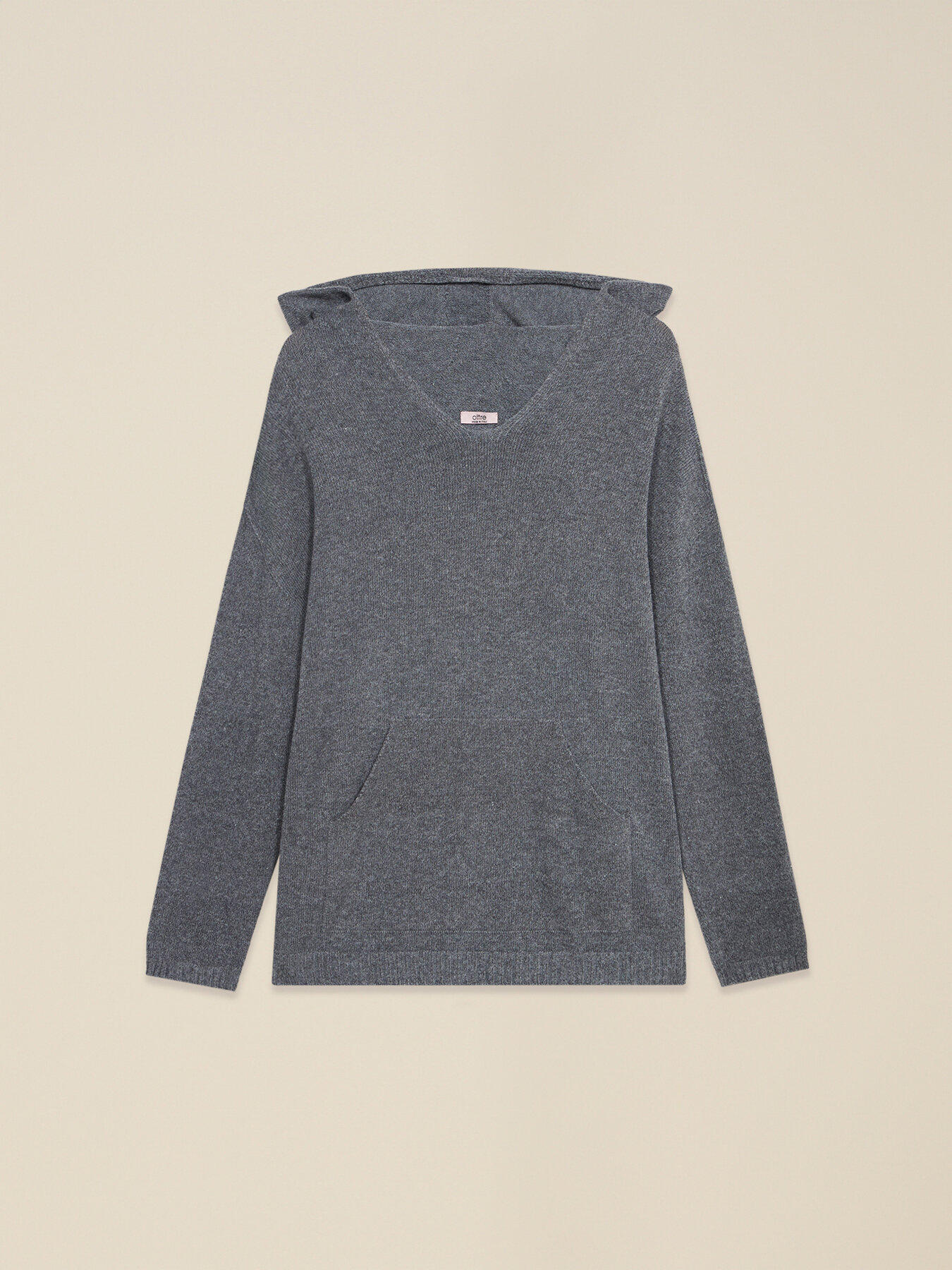 Hooded sweater with micro sequins image number 3