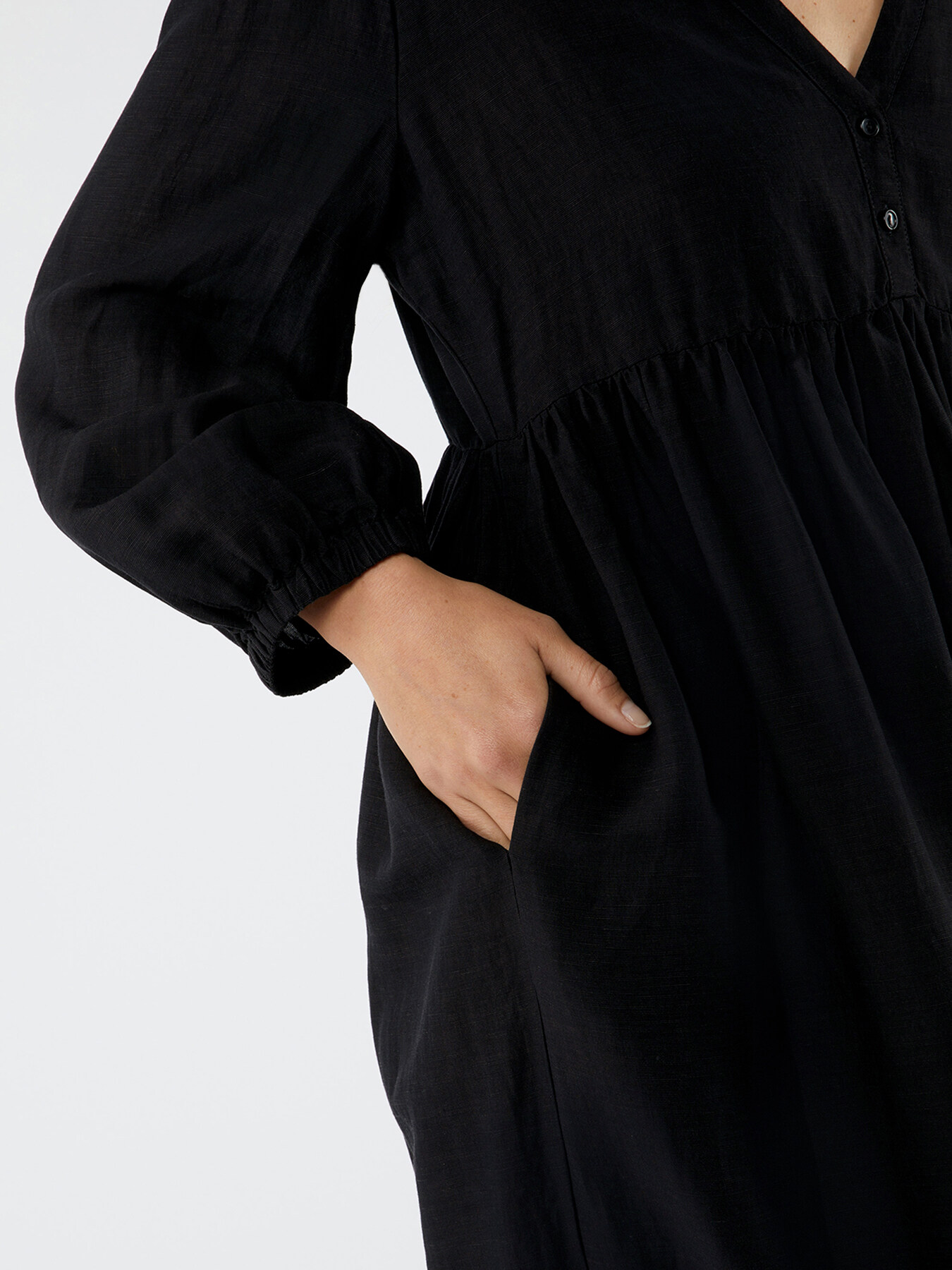 Vestito midi misto lino image number 2