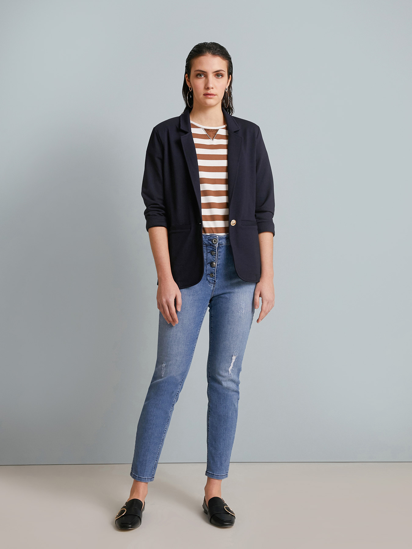 Blazer aus Sweatshirt-Stoff image number 2