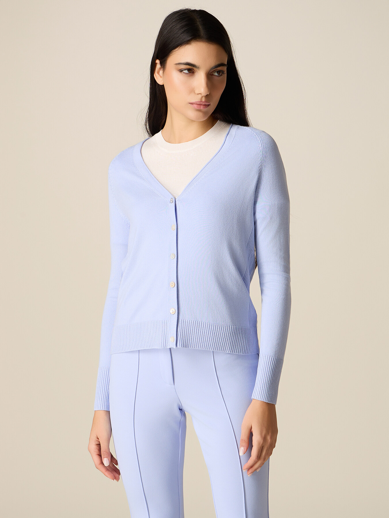 Viscose blend cardigan image number 0
