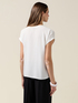 Bi-material blouse with kimono sleeves image number 1