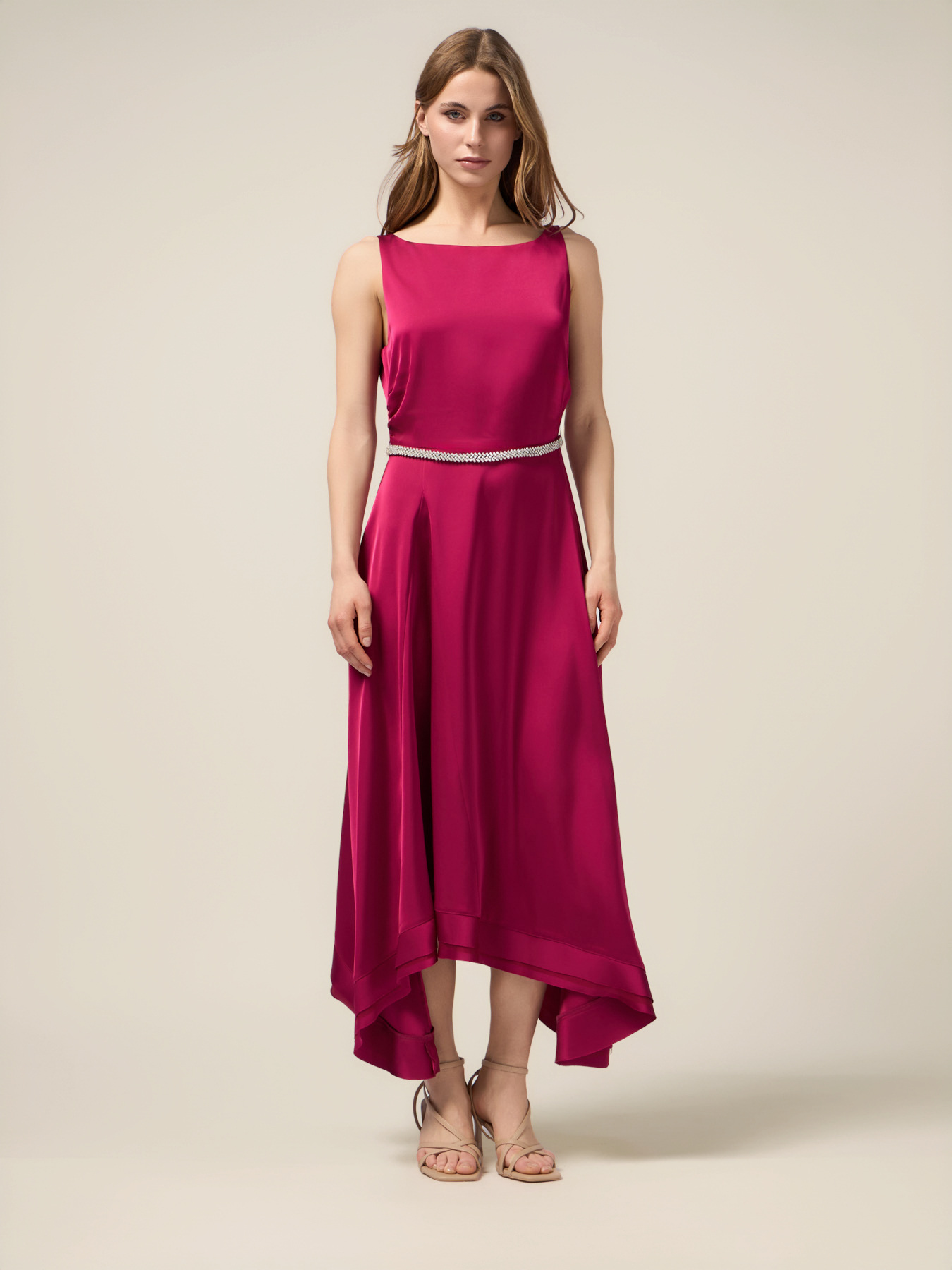 Abito Elegante Vestito Lungo Con Cintura In Vita Vestito Lungo In