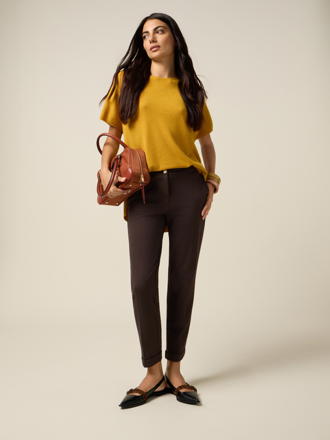 Regular trousers in Milano stitch image number 0