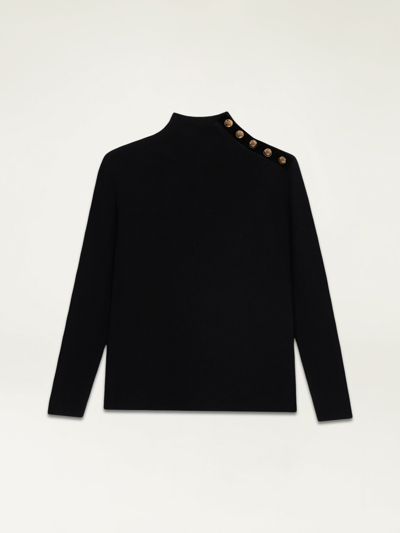 Rollkragenpullover mit Knopf-Detail image number 3