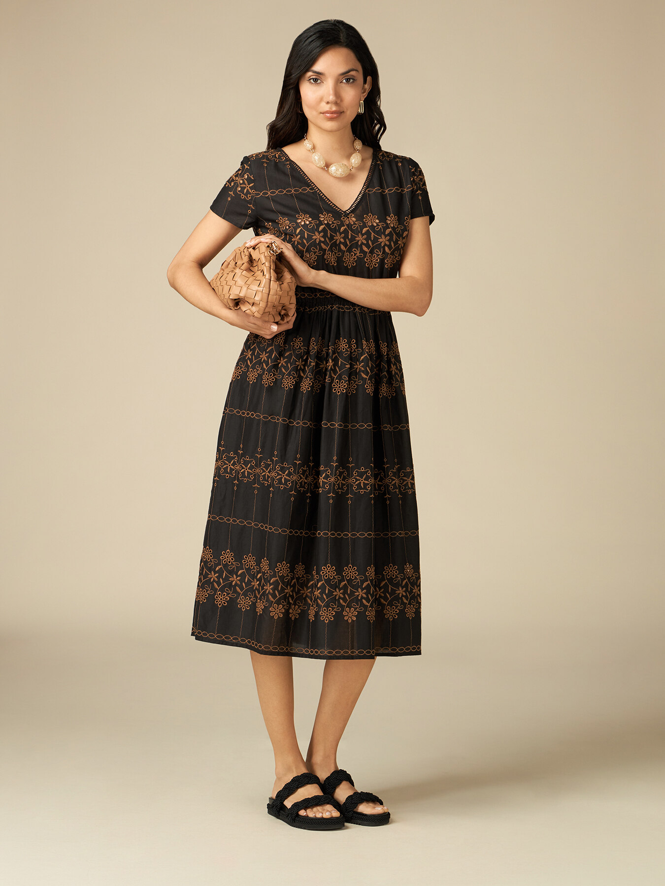 Midikleid mit Stickerei image number 0