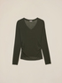 T-shirt scollo a V misto cashmere image number 3