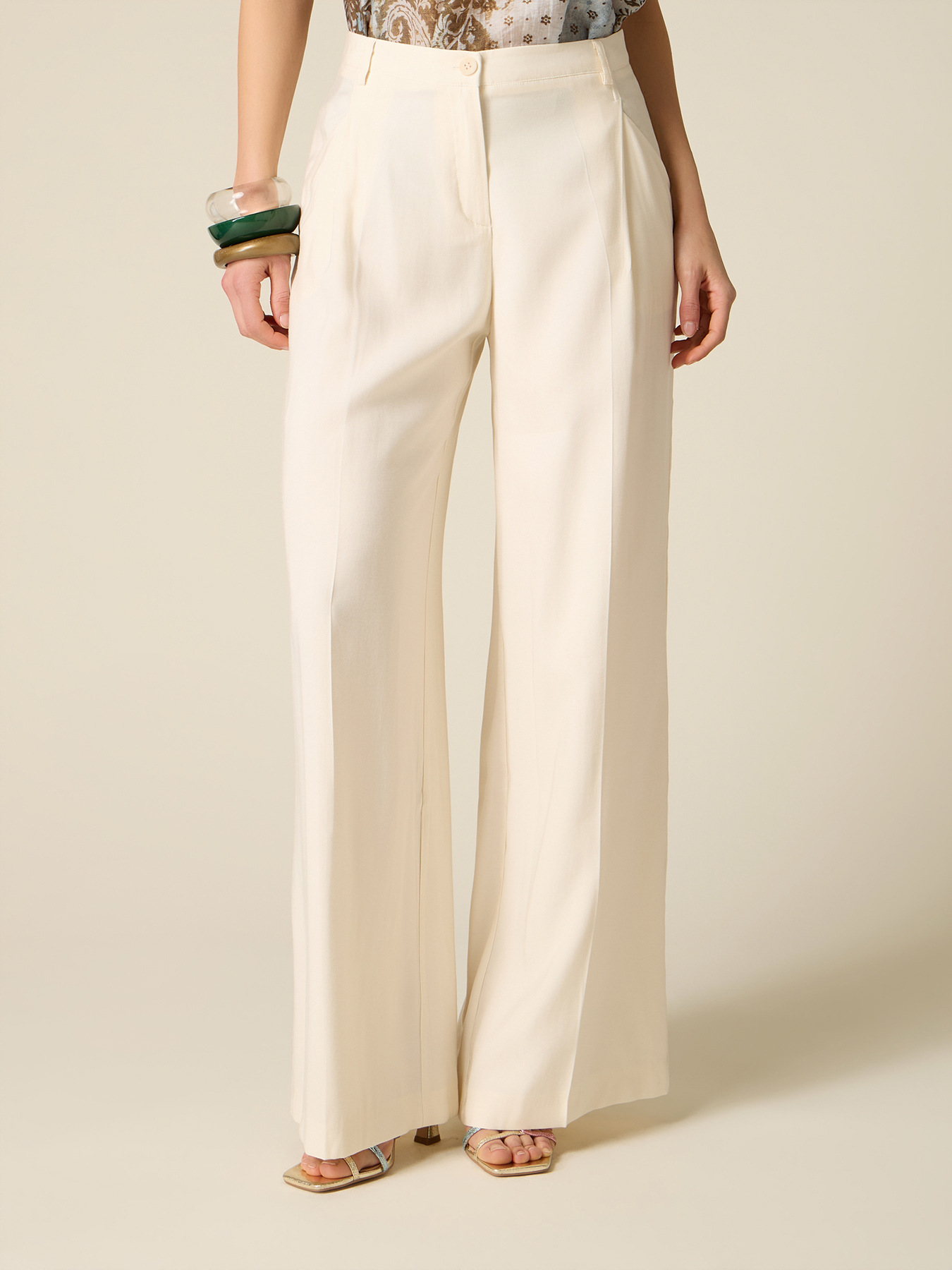 Viscose blend palazzo pants image number 3