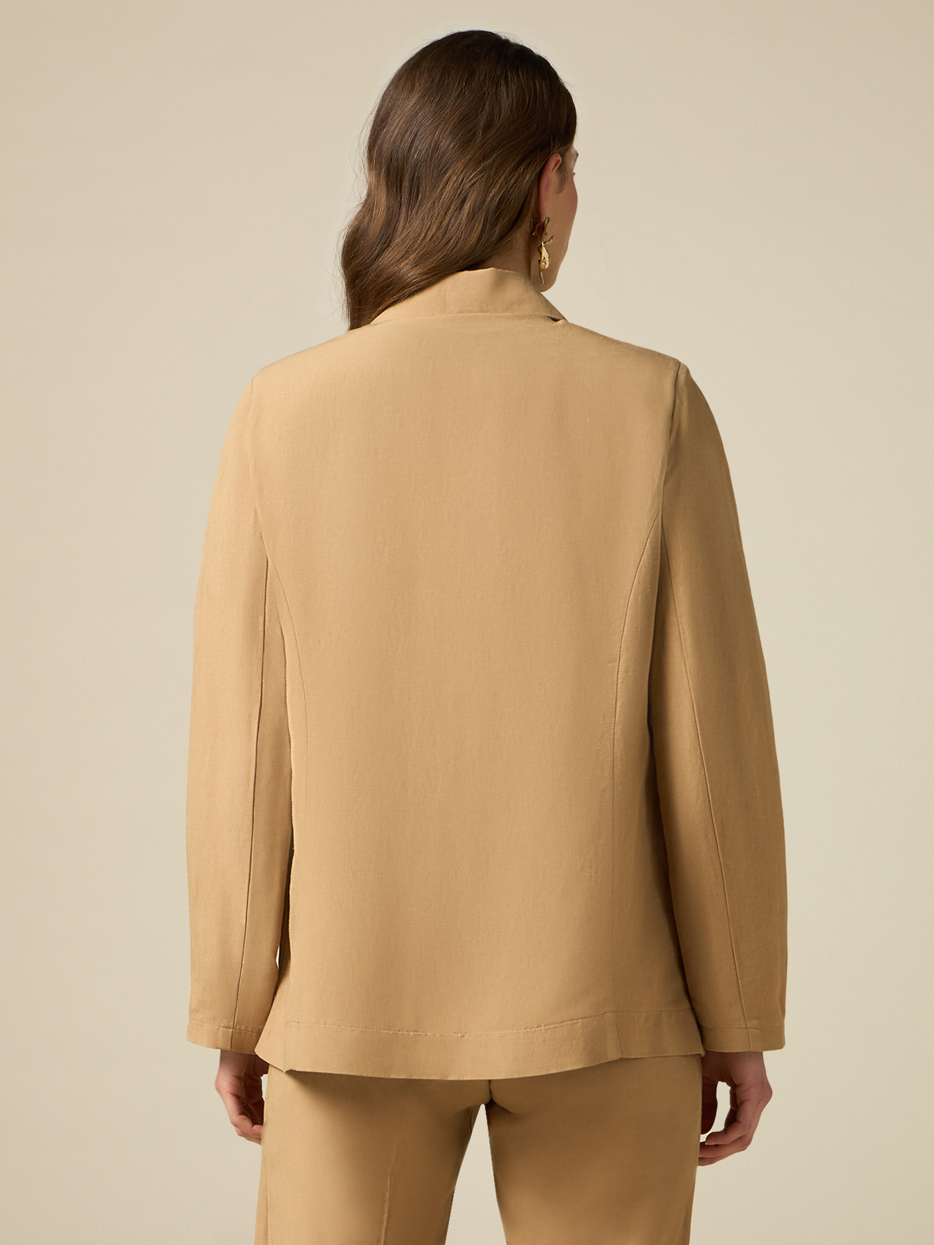 Linen blend blazer image number 1