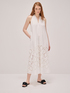 Long cotton dress with crochet embroidery image number 0