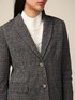 Chequered fabric blazer jacket image number 2