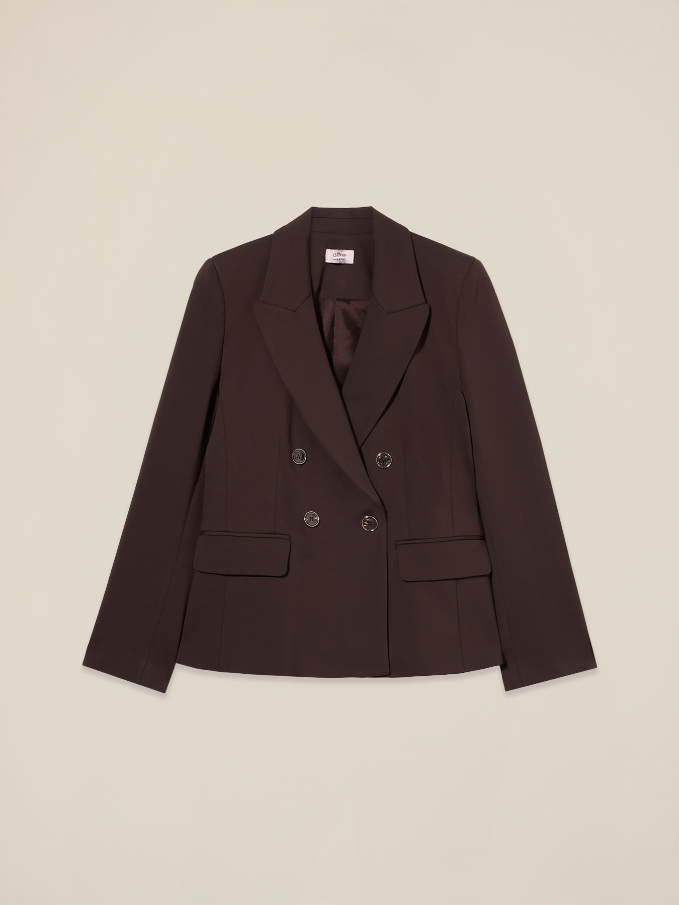 Doppelreihiger Blazer aus Milano-Strick image number 3