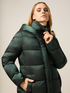 Long nylon down jacket with hood image number 2