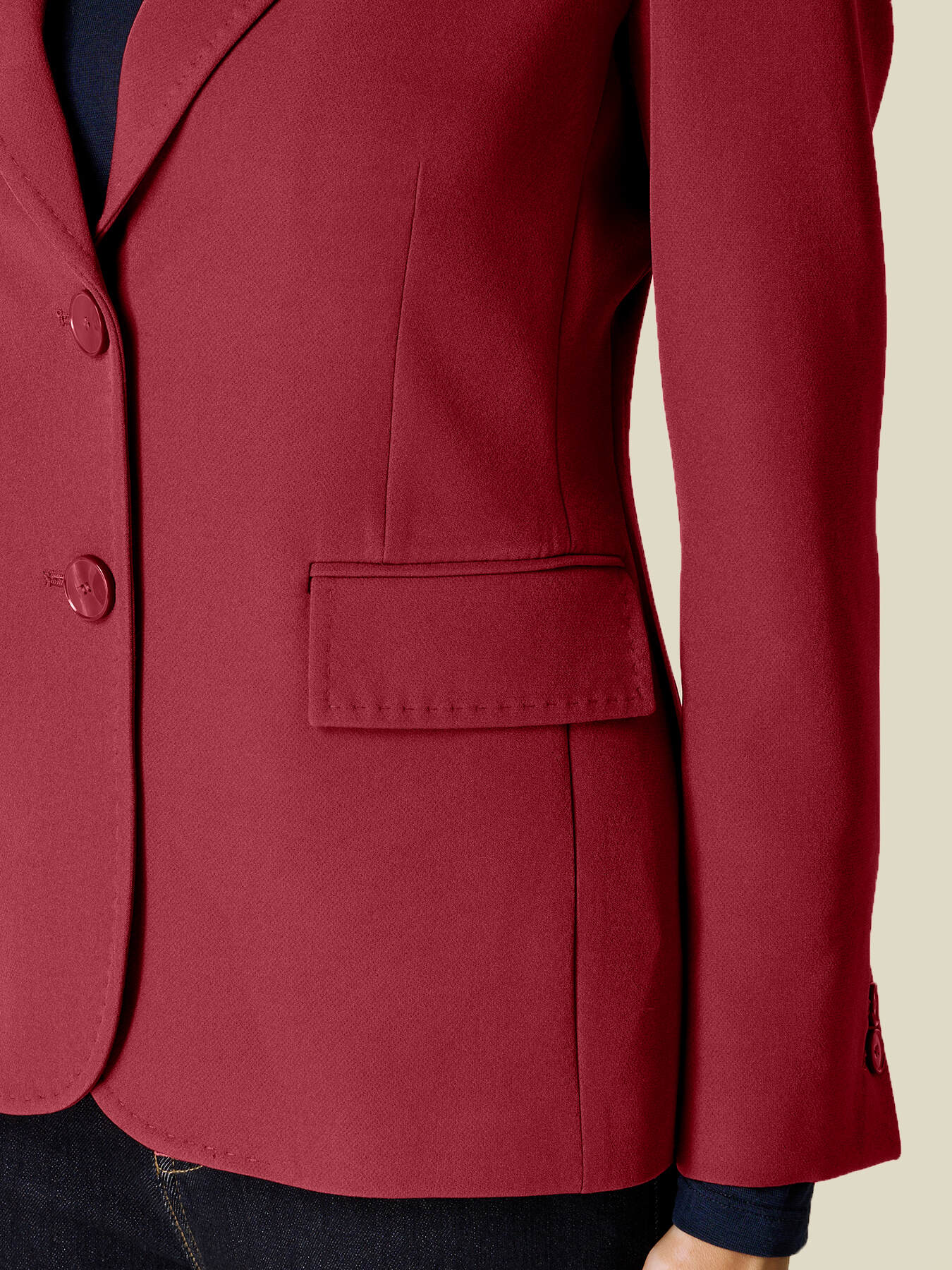 Blazer with tailored stitching image number 2