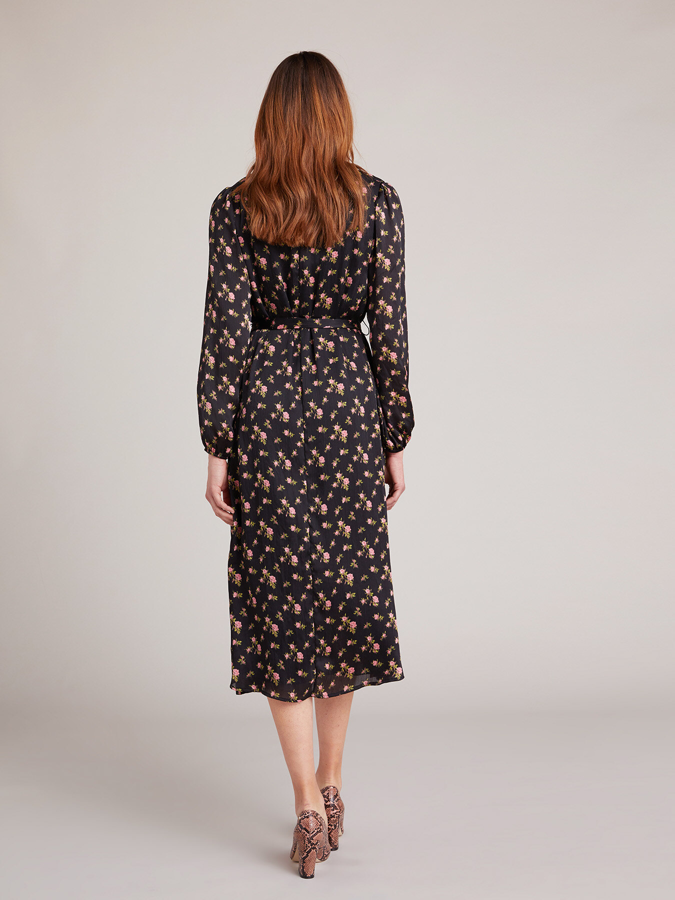 Midi-Kleid mit Blumenmuster image number 1