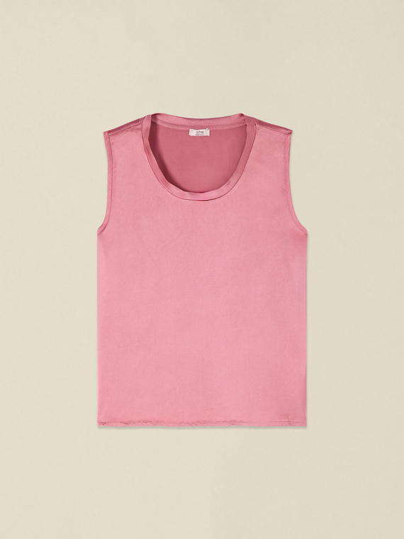 Top en satin m&eacute;lang&eacute; viscose