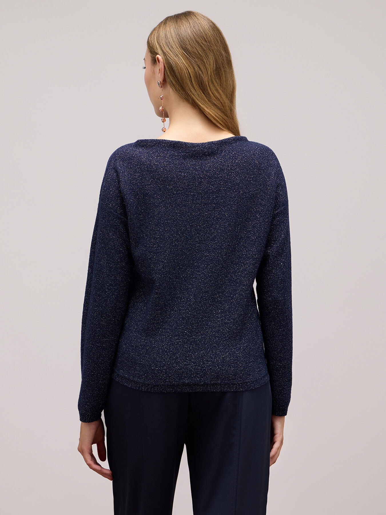 Pull ras-du-cou en mohair m&eacute;lang&eacute; image number 2