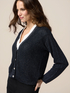Cardigan lurex con bottoni gioiello image number 2