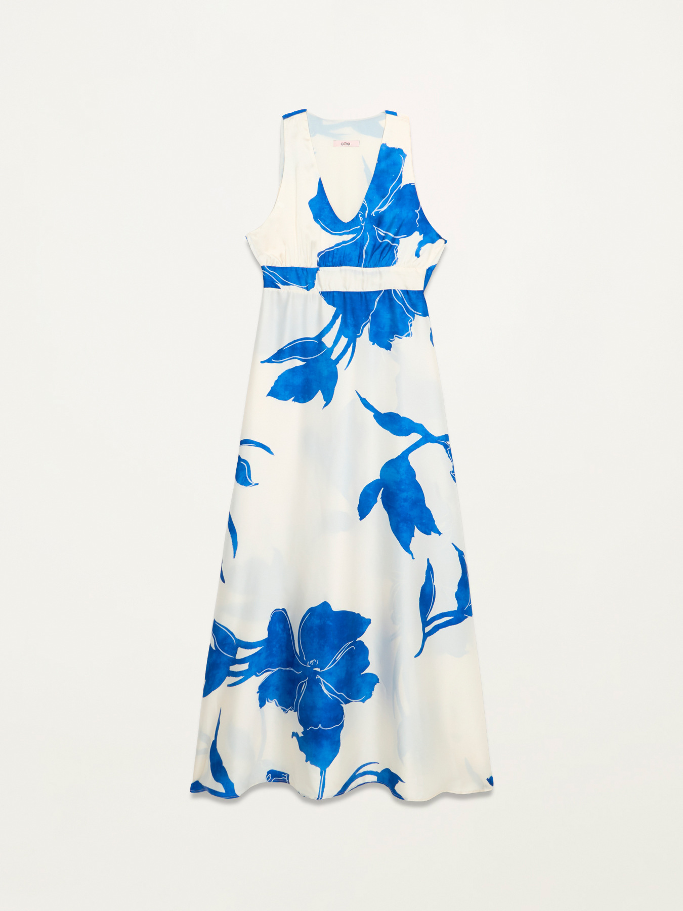 Vestito lungo in raso floreale image number 4