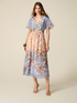 Robe &eacute;vas&eacute;e en georgette &agrave; motifs image number 0