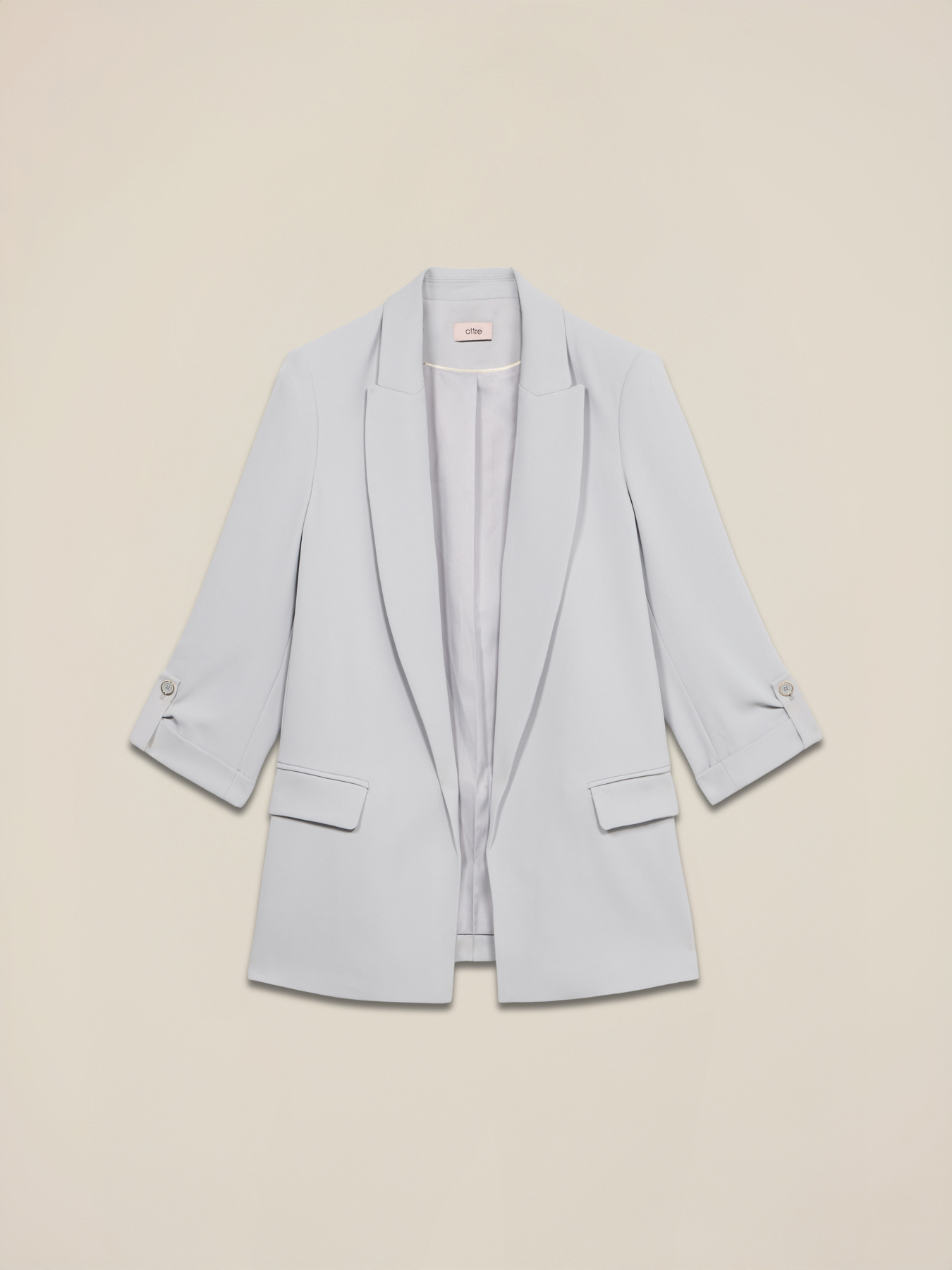 Open blazer in fluid fabric image number 4