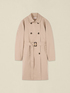 Double-breasted trench coat with belt image number 3