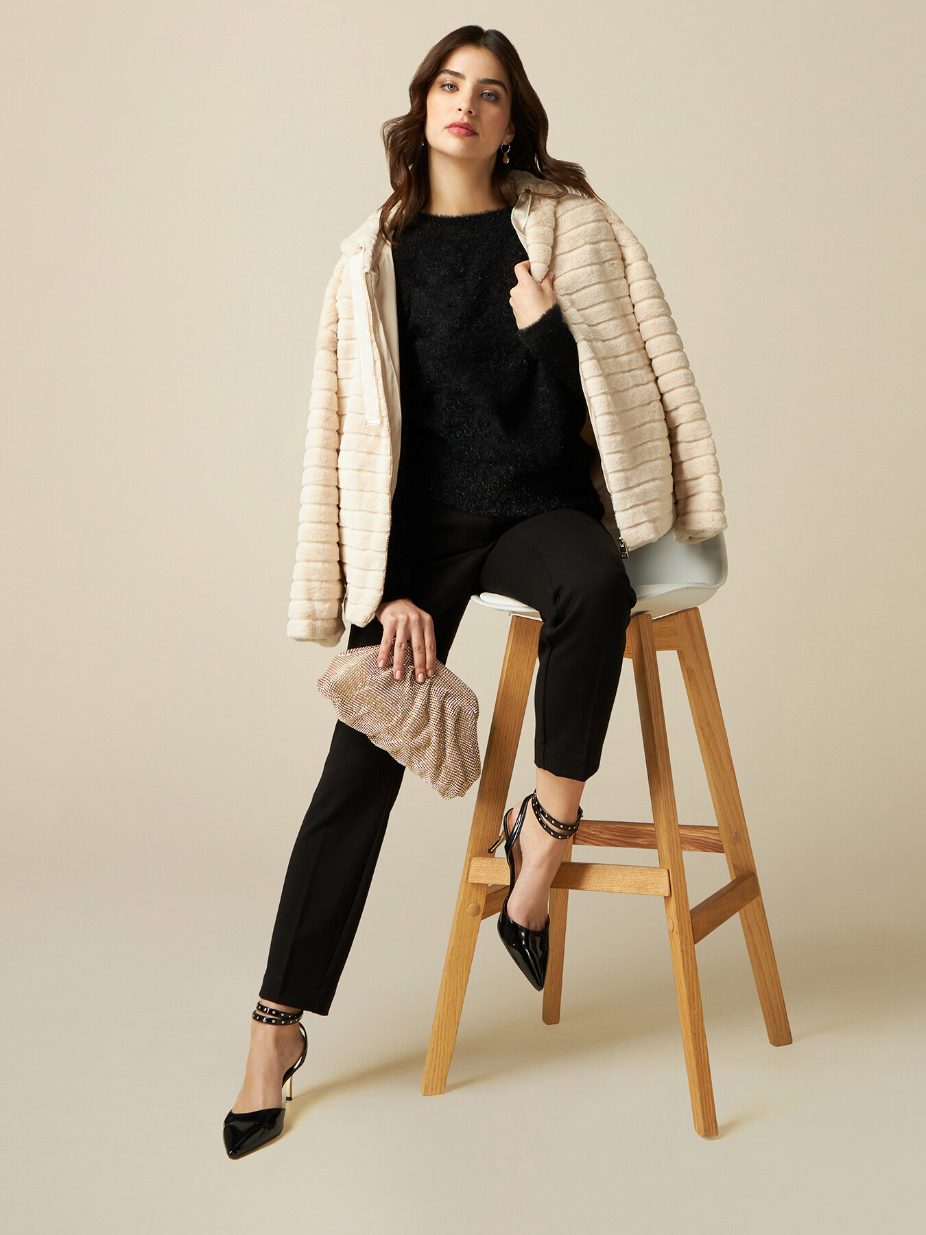 Maglia lurex effetto peluche image number 3