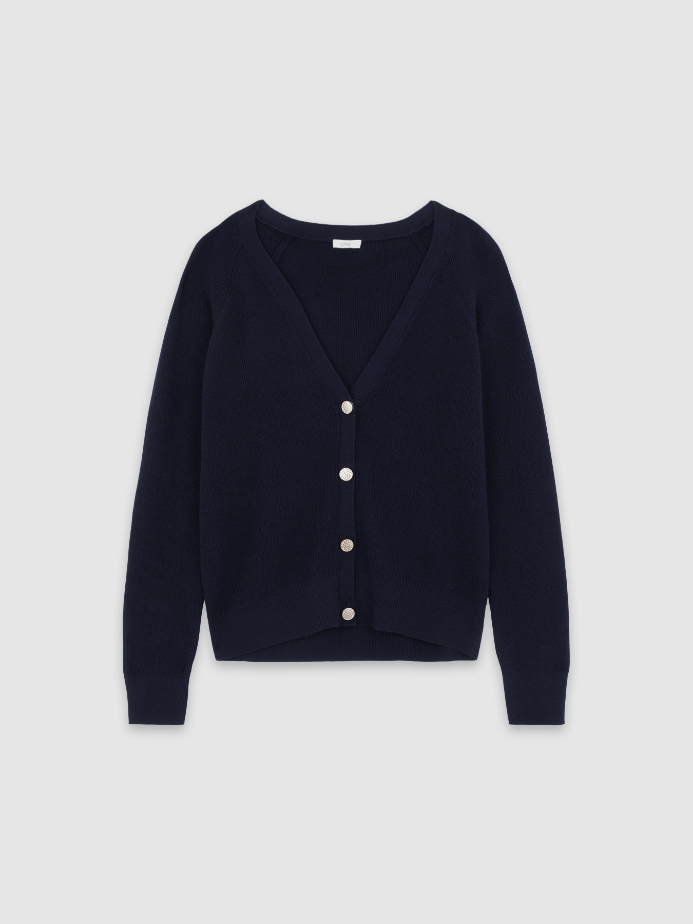 Cardigan con bottoni metallici image number 3