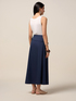 Midi poplin skirt with sash image number 1