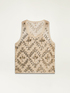Embroidered tulle top image number 3