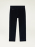 Pantaloni regular din denim cu efect de catifea image number 4