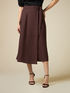 Wraparound linen blend skirt image number 3
