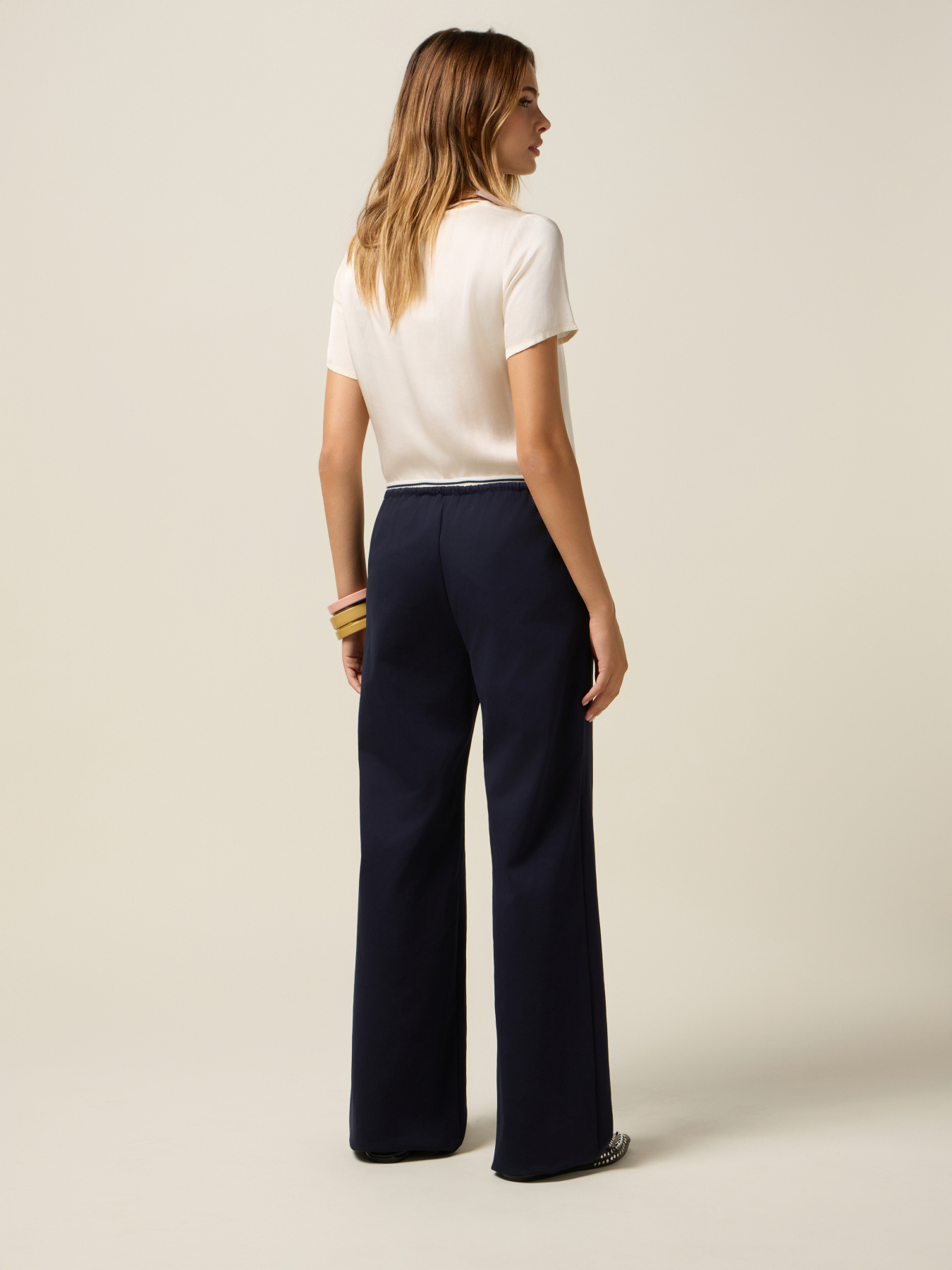 Pantalon de jogging palazzo en jersey image number 1