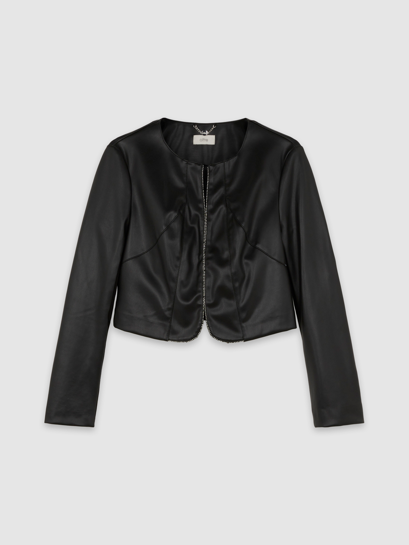 Short jacket with jewel chain image number 3