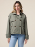 Short double-breasted trench coat image number 0