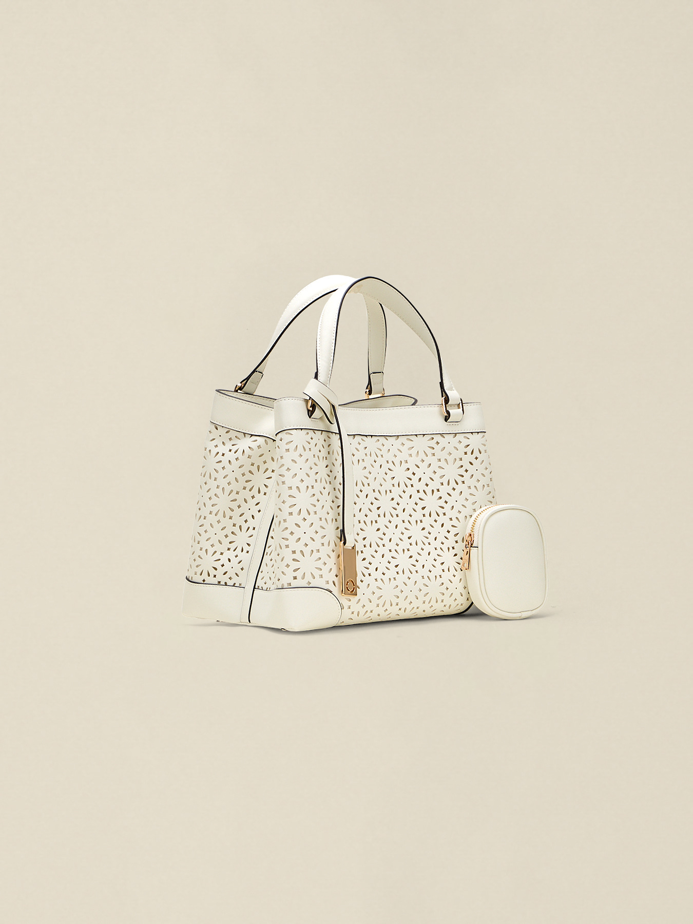 Sac bowling ajour&eacute; avec pochette image number 4