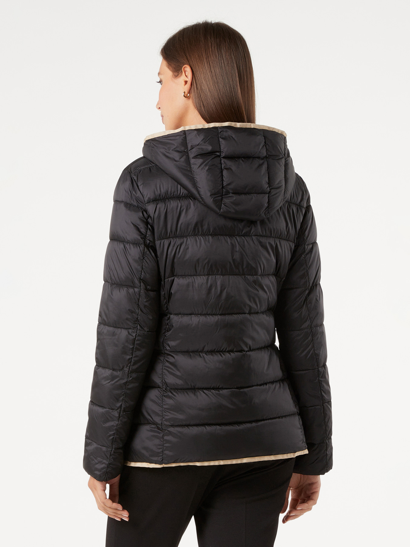 Down jacket with contrasting trims image number 1