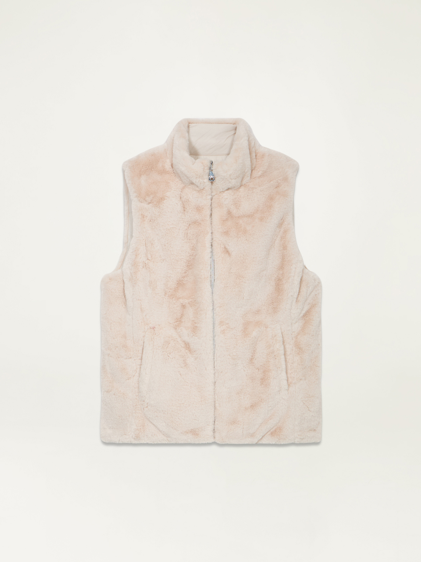 Sleeveless reversible down jacket image number 3