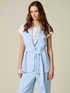 Tailored vest in fluid fabric image number 0