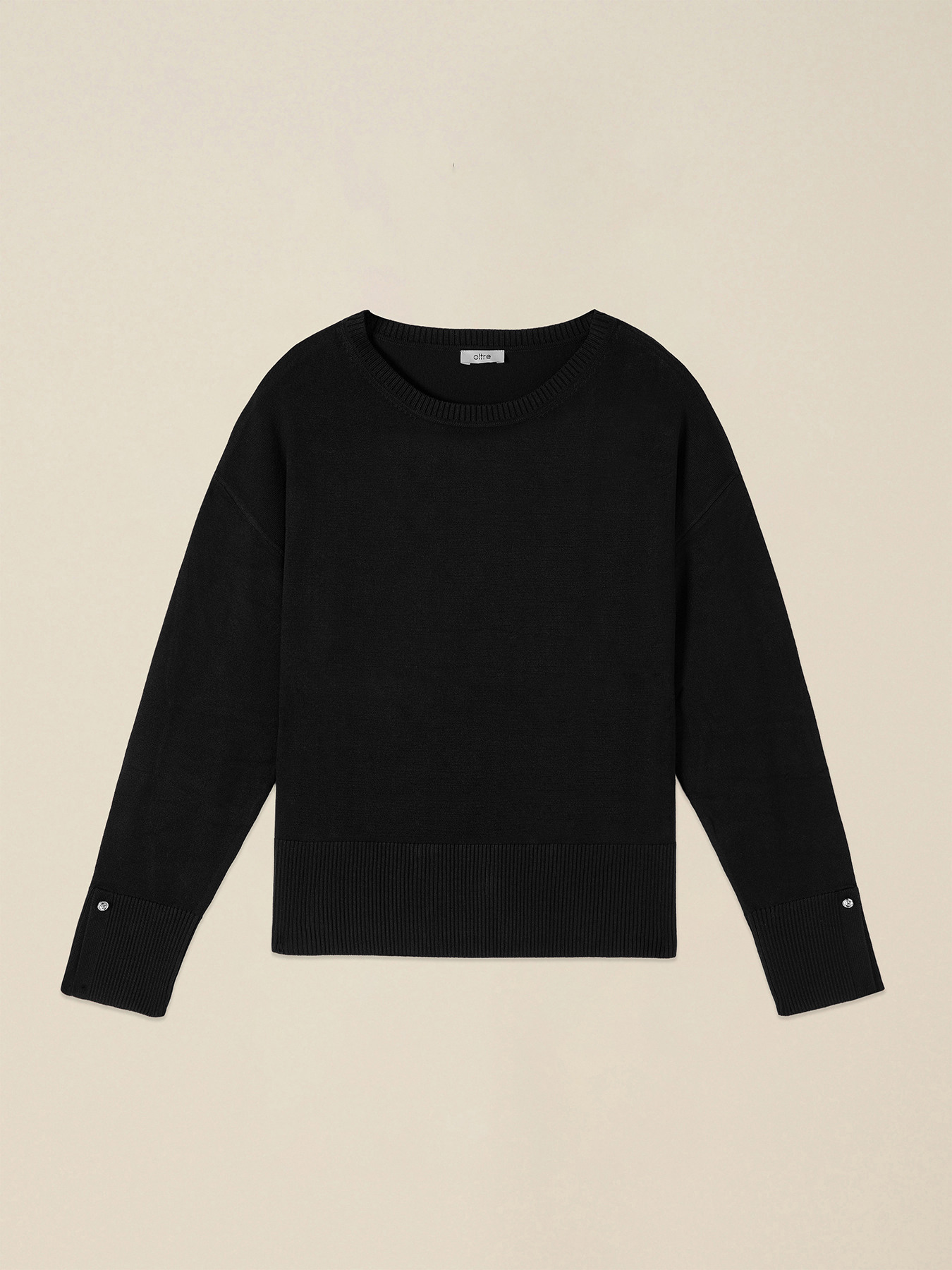 Viscose blend sweater with jewel buttons image number 3