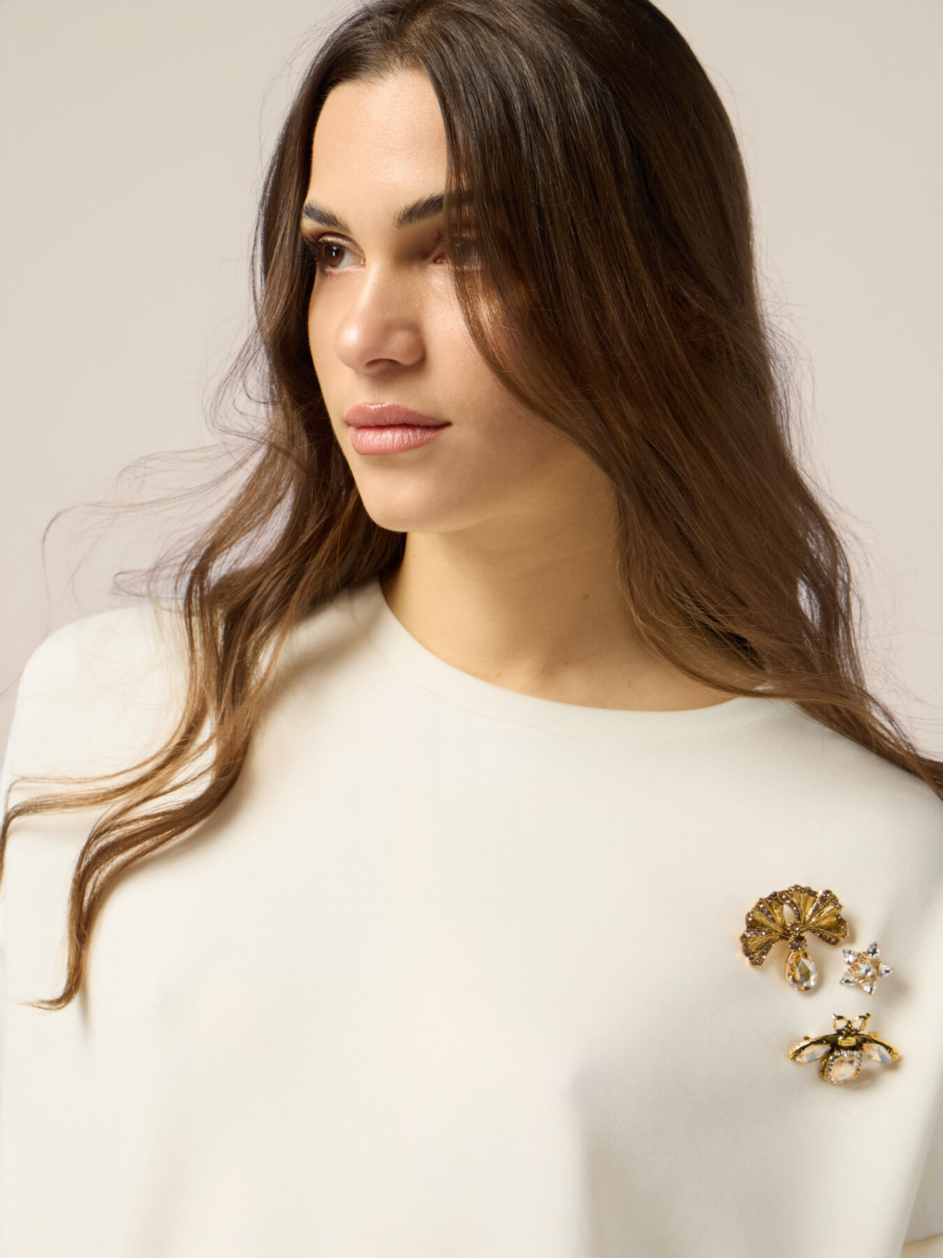 Scuba T-shirt with jewel appliqu&eacute;s image number 2
