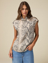 Snake print blouse image number 0