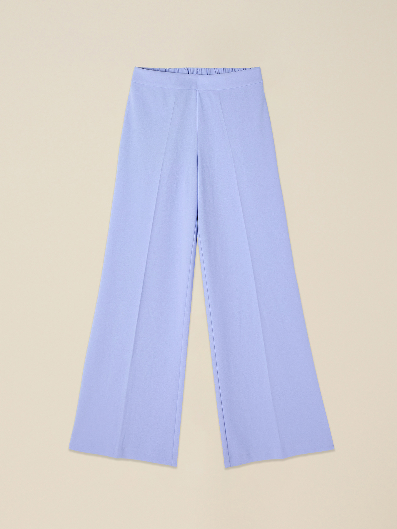 Wide-leg palazzo pants in crepe fabric image number 4