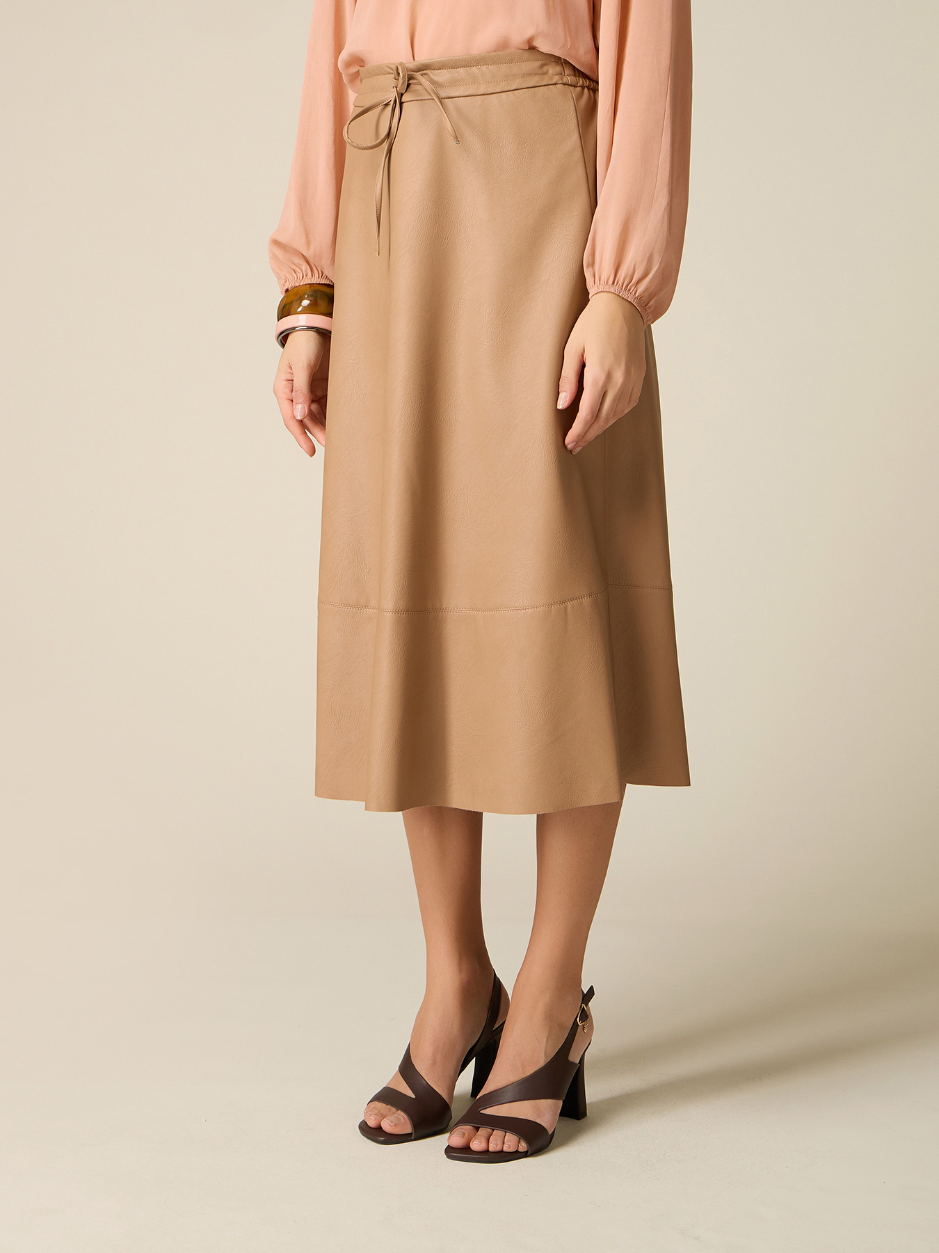A-line midi skirt image number 3