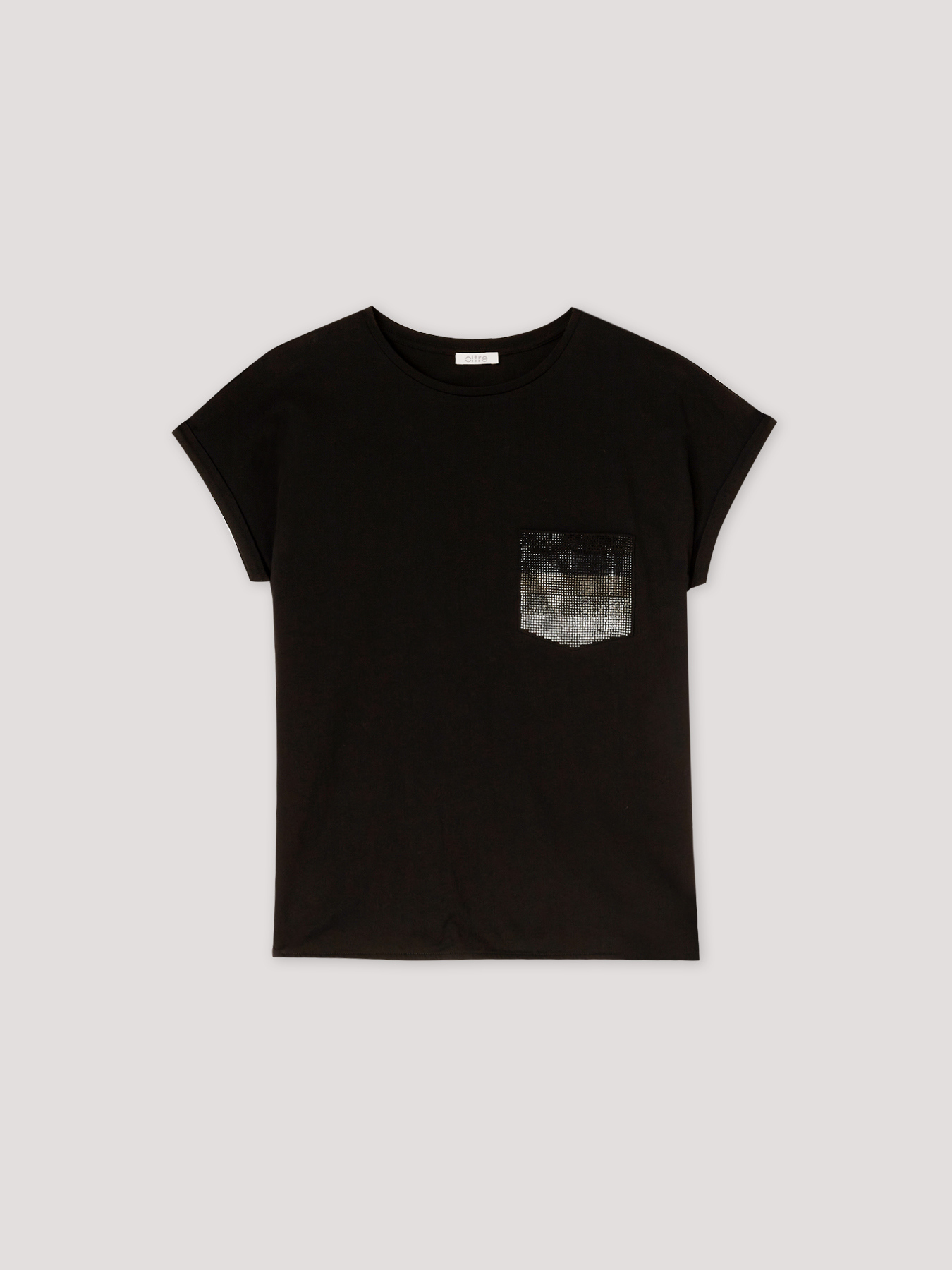 T-shirt with jewel breast pocket image number 3
