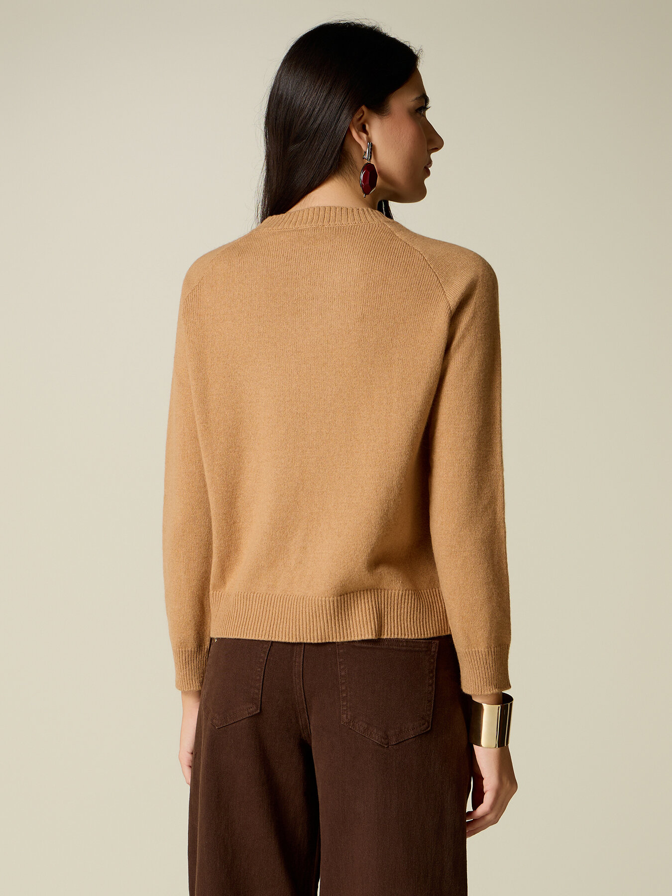 Pullover aus Wollmischung mit Intarsien und Steinbesatz image number 1