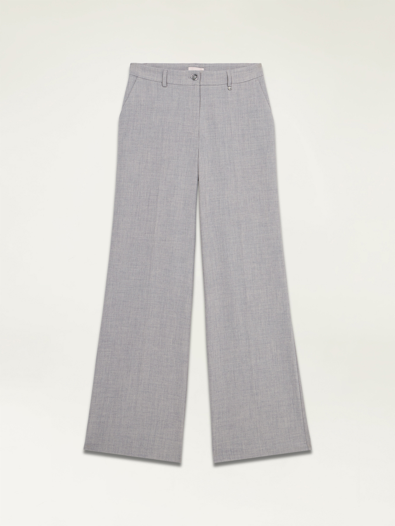 Pantaloni palazzo in tessuto m&eacute;lange image number 4